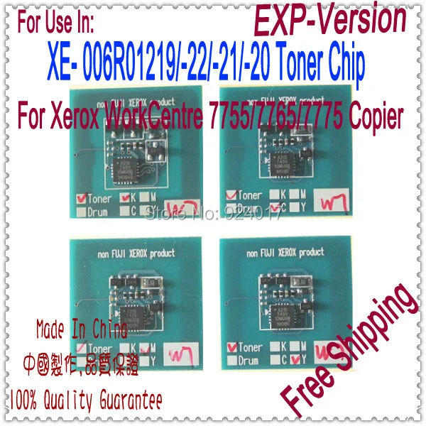 Тонер чип для Xerox 006R01219 006R01222 006R01221 006R01220 WC WorkCentre 7655 7665 7675 7755 7765 7775 тонер чип|toner