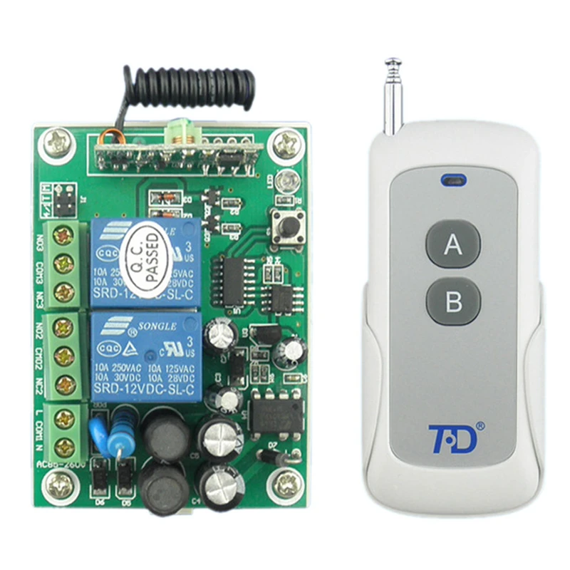 TD TAD T30 V2 1 220V Wireless RF Remote Control Relay Switch
