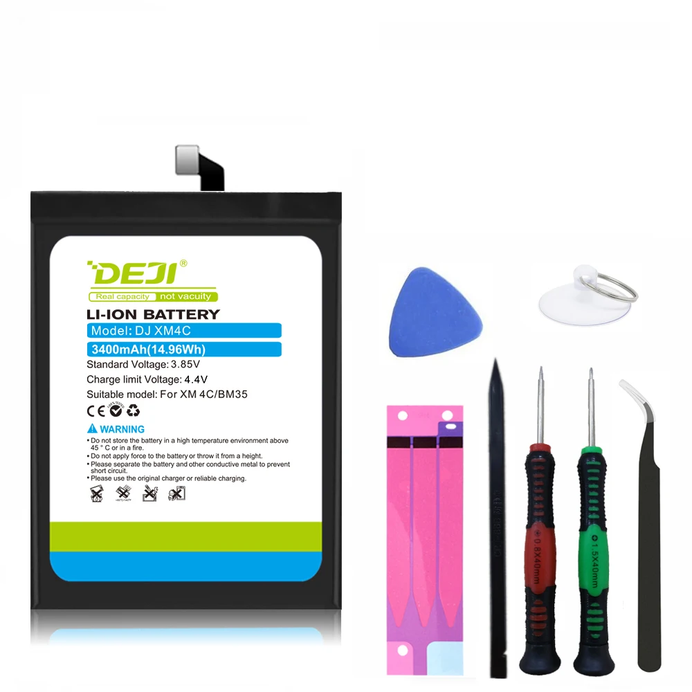 

DEJI for xiaomi 4C battery real capacity mi4C replacement internal battery with free tool 12 month warranty BM35