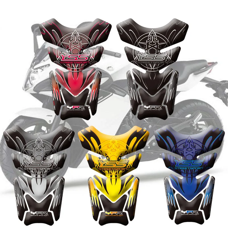 High quality Motorcycle Stickers Fuel Tank Sticker Fishbone Protective Decals 3D Tank Pad For