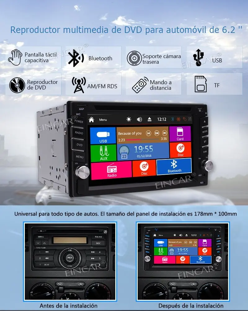 Clearance Eincar 2Din Car Radio Stereo Receiver Vehicle Car DVD Player Headunit Bluetooth Built In USB/SD Aux Free Wireless Camera 5 Clearance Eincar 2Din Car Radio Stereo Receiver Vehicle Car DVD Player Headunit Bluetooth Built In USB/SD Aux Free Wireless Camera 5