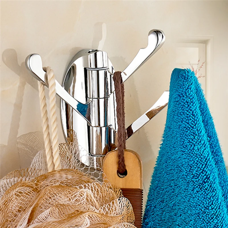 

Bathroom Modern Towel Robe Hook Clothes Hat Holder Wall Door Hanger Chrome Room