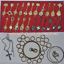 Fairy Tail брелок для ключей Люси Золотой зодиакальный брелок Цепочки и ожерелья с подвесками набор 25