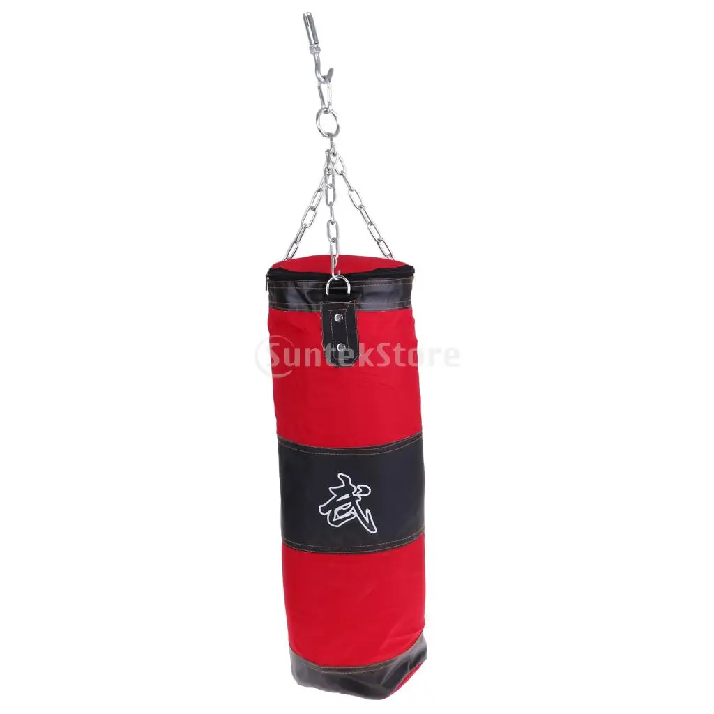 Heavy Boxing Punching Bag Sports Training Kick Kicking MMA Workout Empty Sandbag Muay Thai with Chains