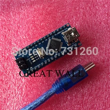 50set = 50pcs Nano 3.0+50pcs USB Cable ATmega328 Mini-USB Board CH340G for arduino