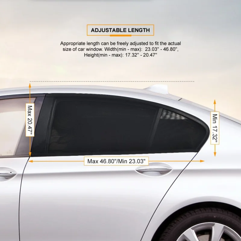Летние задние оконные шторы автомобиля боковая Солнцезащитная шторка сетчатая крышка дышащая прочная защита от ультрафиолетовых лучей