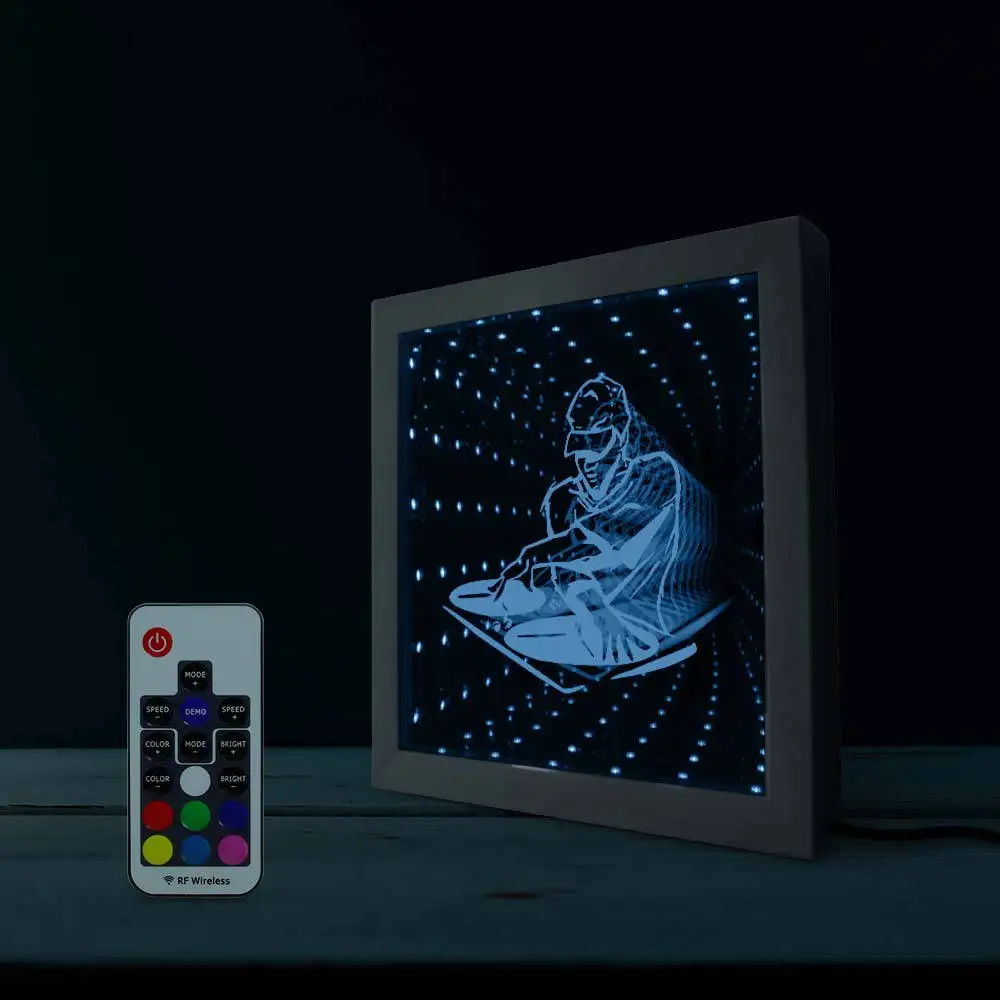 DJ LED вихревой туннель межзвездное зеркало музыкальный подарок