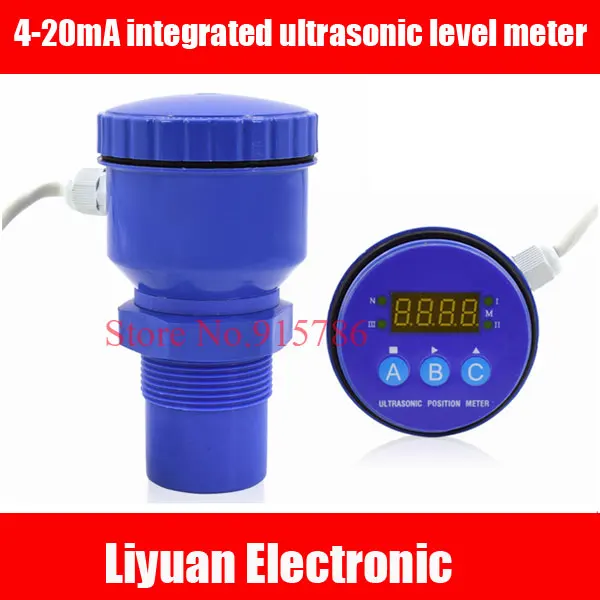 

4-20mA integrated ultrasonic level meter/0.36"LED Display ultrasonic sensor / non-contact level measurement device