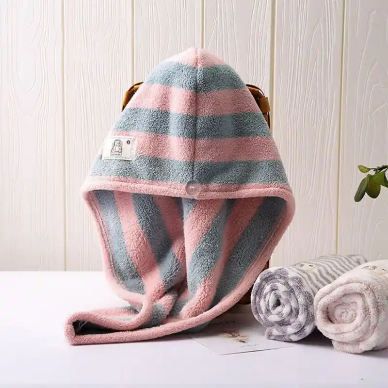 Bathroom Women Water Absorption Type Shower Dry Cap For Hair