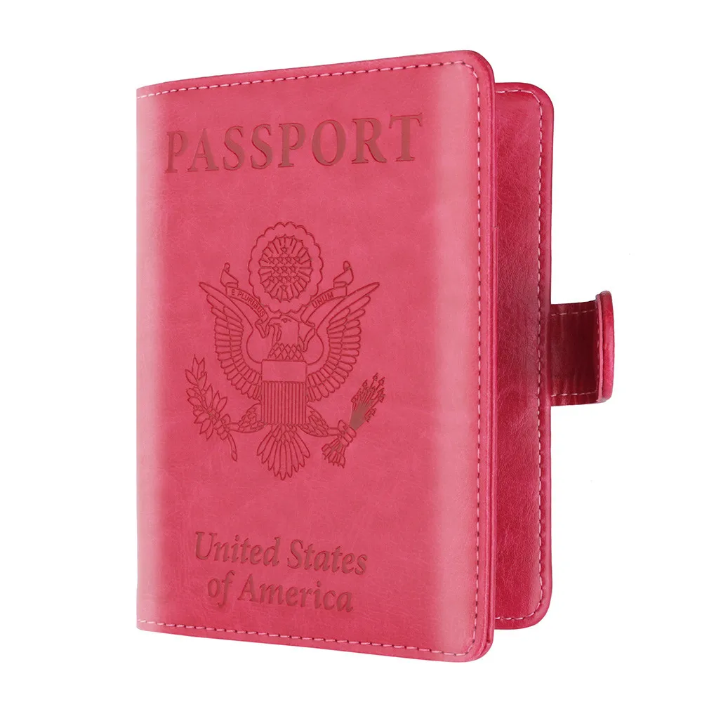 Hot pink Сплошной цвет Засов антимагнитного сертификата карты сумка Паспорт посылка вождение автомобиля документы Hasp кредитница - Цвет: Hot pink