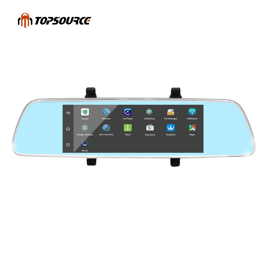 7 inch Dual Lens Car DVR Rearview Mirror Camera GPS Android 4.4 Allwinner A33 Quad-core Full HD 1080P GPS Navigation 16GB/1GB