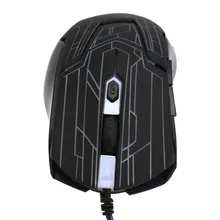 EPULA Мода Проводная офисная игровая мышь 6 кнопок 3200 точек/дюйм, Проводная игровая мышь светодиодный оптическая игровая мышь для ПК ноутбук 3Y12