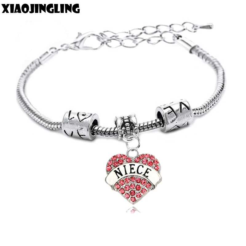 Xiaojingling Crystal ручной браслет Мода Браслеты Для женщин Девушка ювелирные изделия браслет 'племянница' подарок Выпускной подарки Интимные
