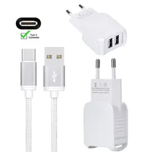 Зарядка настенный Зарядное устройство+ 1 м Тип-C USB кабель для передачи данных для huawei P30 P20 HONOR V20 V10 Xiaomi MI9 samsung S10 A9 A8 S9 плюс