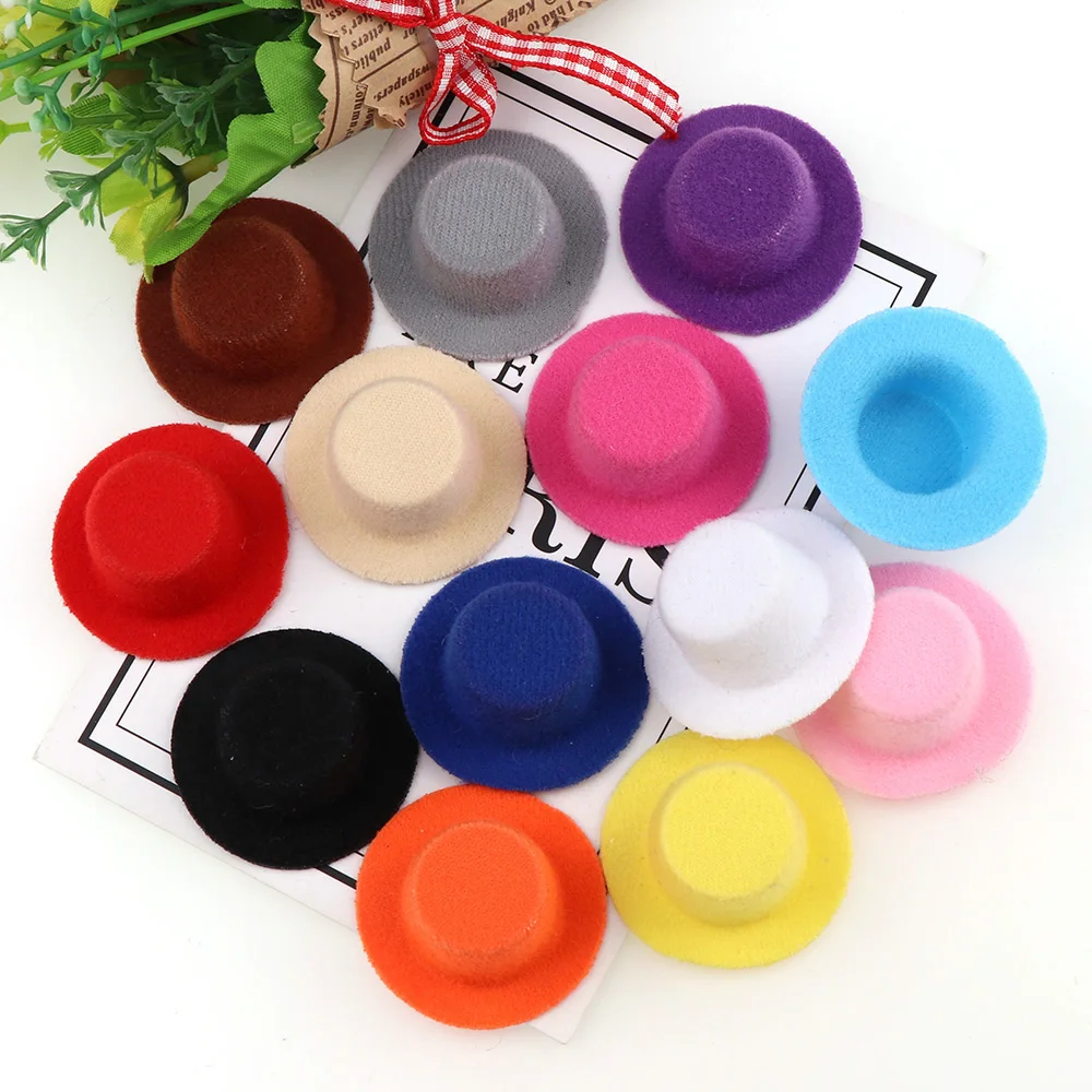 10pcs Mix Color Felt Christmas hat Balls Flocking Ball Wool Balls For Diy 15*23*3mm Garland Home Decoration Wool Ball wool felt balls wool felt accessories