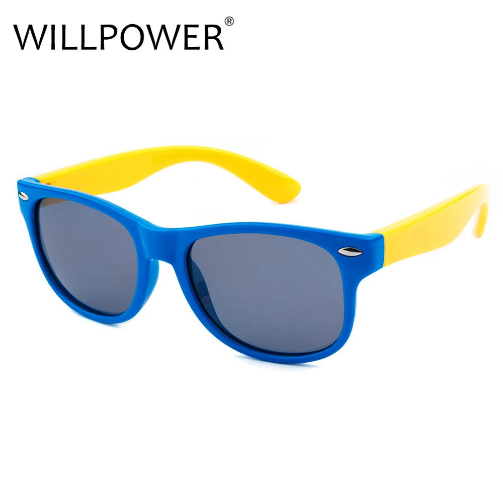 WILLPOWER Polarized Square Eyewear Plastic Frame UV400 Kids Boys