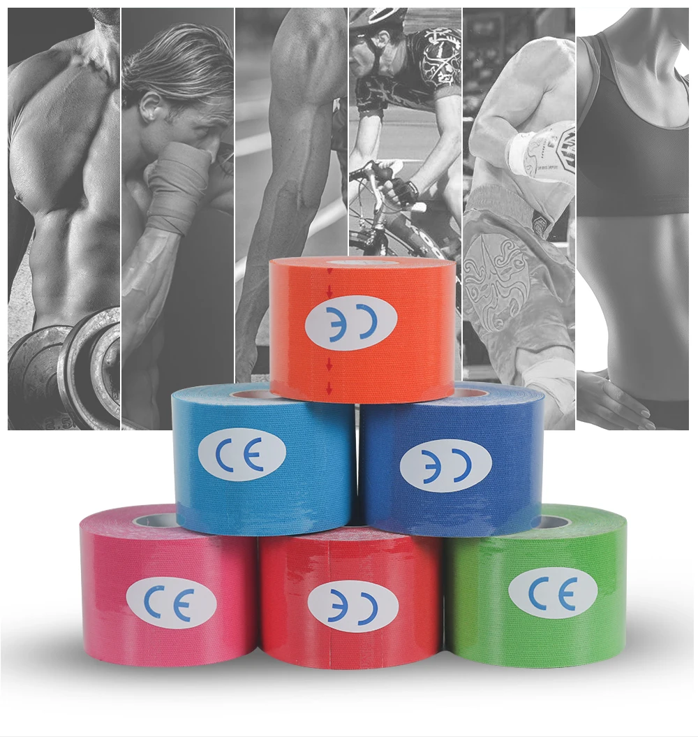 

1pc 5M Kinesiology Tape Muscle Bandage Roll Cotton Elastic Knee Tape Kinesiology Waterproof Sports Fitness Gym Tape Muscle Pain