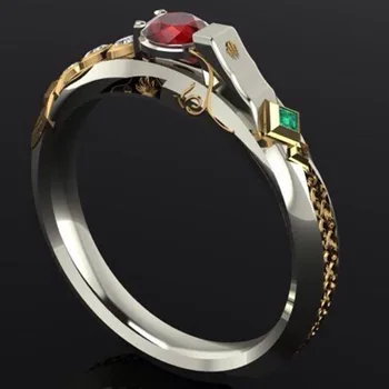 

LOL Maters Jewelry Ezreal Ring Luxury Khada Jhin Ring With Stone