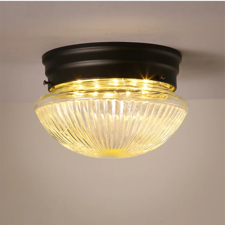 IWHD Винтаж промышленных Plafondlamp светодиодный Потолочные светильники Стекло гладить потолочный светильник дома светильники Lampara Techo