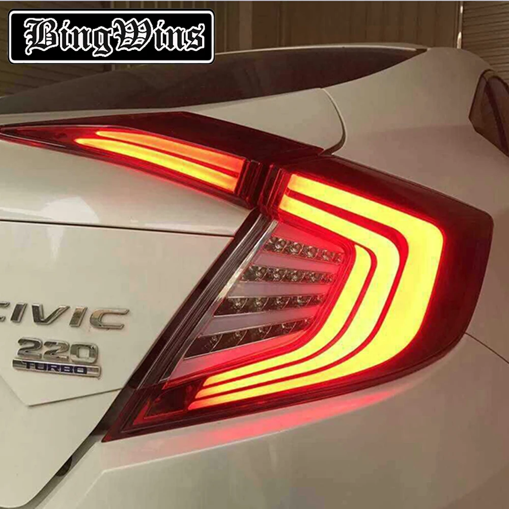 Автомобильный Стайлинг для Honda Civic задние фонари-207 для Civic светодиодный задний фонарь DRL+ тормоз+ Парк+ сигнальный светодиодный фонарь