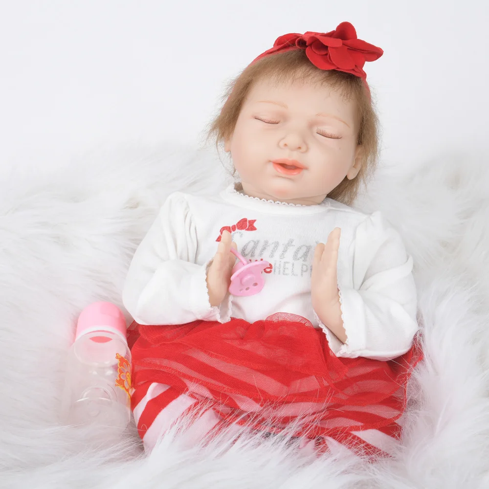 22" 55CM DIY Toy Style Alibaba Express Mohair Reborn Cloth Body Baby