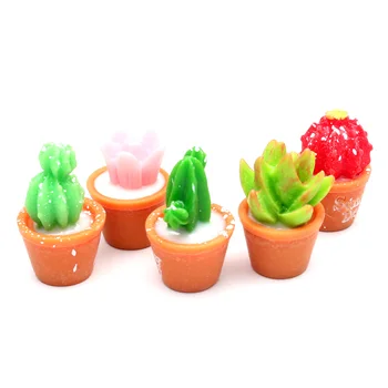 

LF 10Pcs Mini Resin Succulents Decoration Crafts Flatback Cabochon Figurines & Miniatures For Home Decoration Accessories Modern