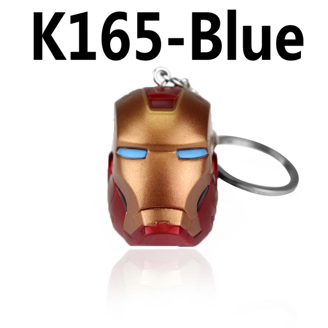 Marvel Movie Iron Man Keychain 3D Head Superhero Iron Man Key Chain