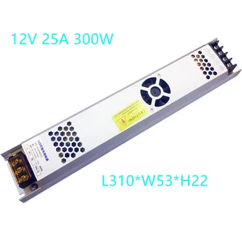 

Power Supply 12V 25A 300W Ultra Thin Switching Power Supply 12 Volt LED Electronic Transformer For LED Strip Light Box