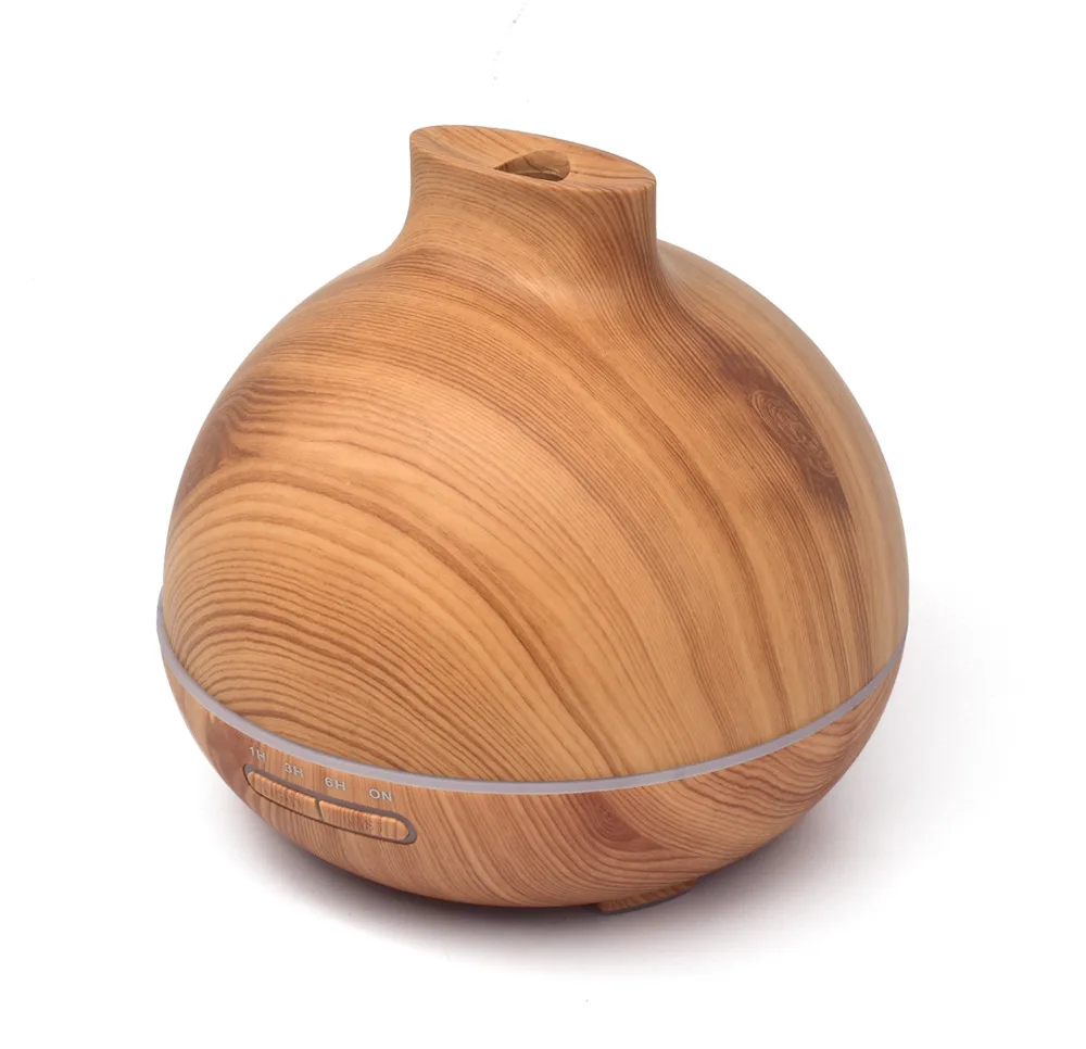 

Home Office Bedroom Cool Mist Humidifier Oil Diffuser 400ml Wood Grain Ultrasonic Aroma Essential for Living Room Study Yoga Spa