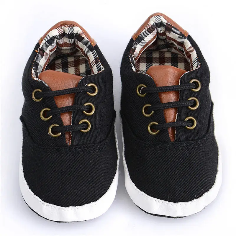 Нескользящая обувь для новорожденных девочек с бантиком; кроссовки на мягкой подошве; 0-18 м - Цвет: Черный