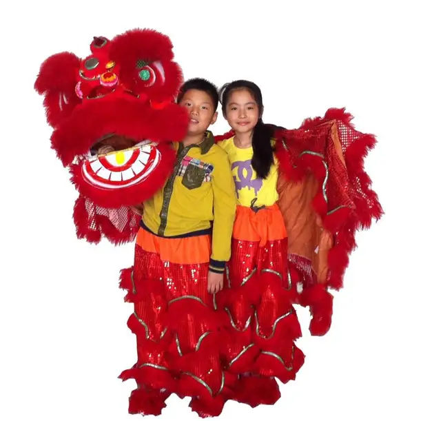 Buy School party high quality pur Lion Dance Costume