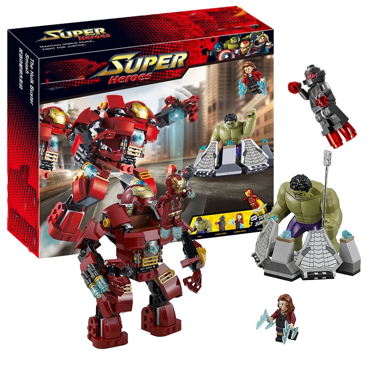 

Marvel Super Heroes Compatible With legoings 76031 Avengers Building Blocks Ultron Figures Iron Man Hulk Buster Bricks Toys