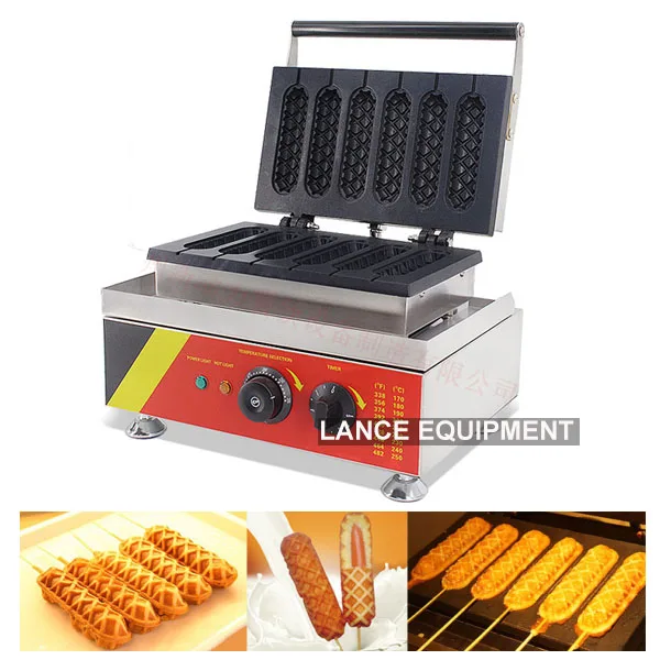 hotdog waffle maker/french hot dog waffle machine/lolly hotdog waffle