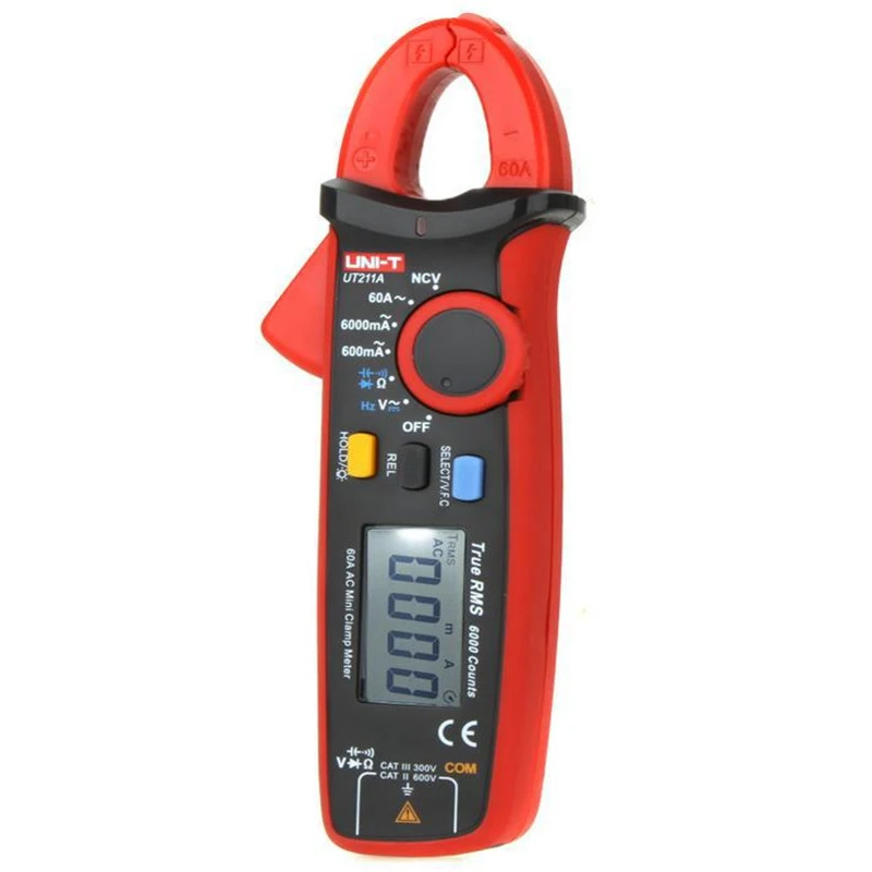 

UNI-T 1set High Resolution UT211A True RMS Mini Clamp Meters Auto Range V.F.C. NCV Capacitance Tester