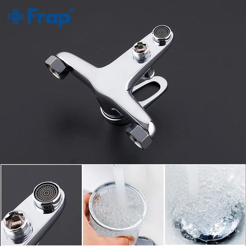 Billige Frap Neue Ankunft Badezimmer Dusche Wasserhahn Bad Wasserhahn Mischbatterie Mit ABS Hand Dusche Kopf Set Wand Montiert Torneira F3013