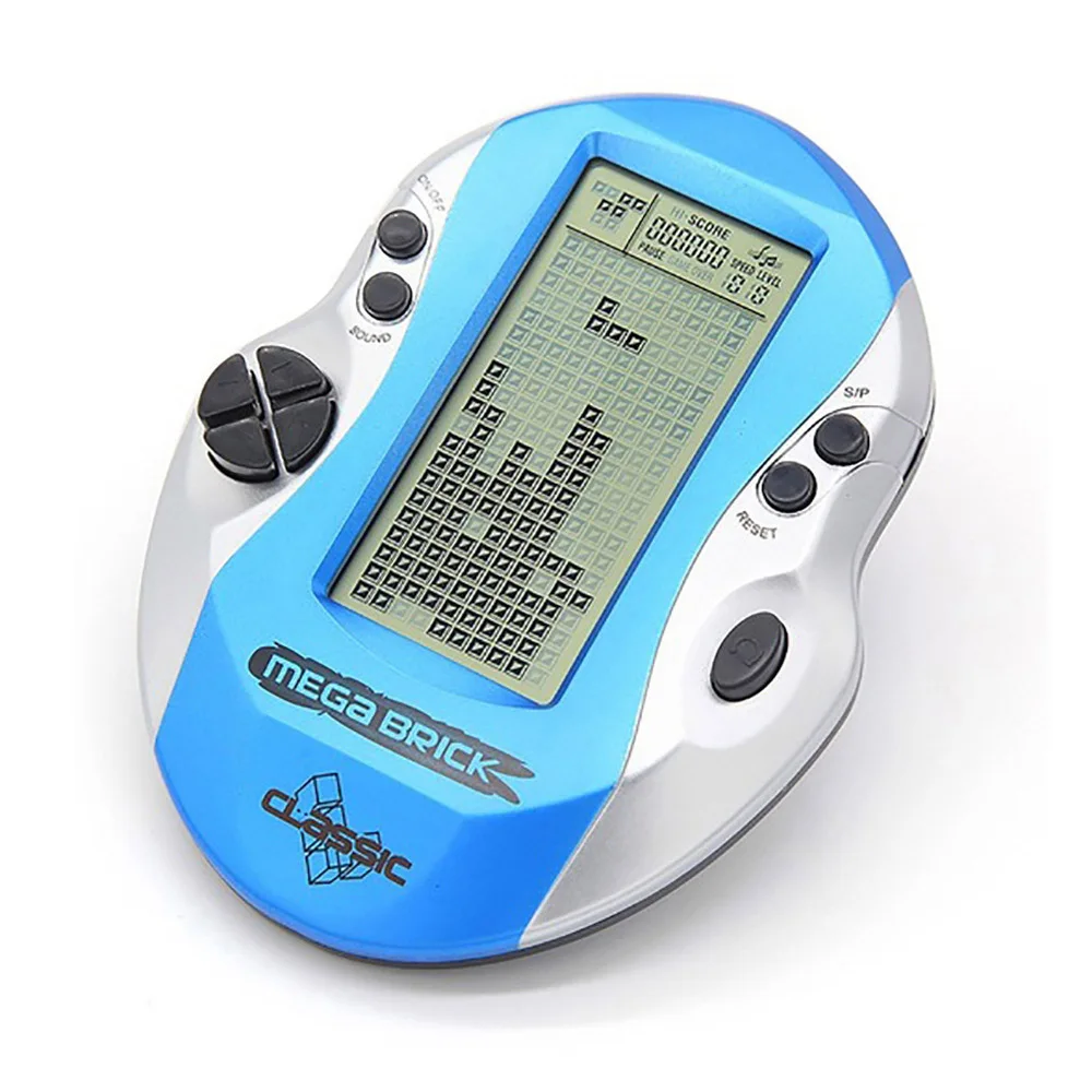 Детский тетрис классический детский портативный игровой плеер электронный светодиодный пульт управления с 23 играми Xams Toys - Цвет: Blue