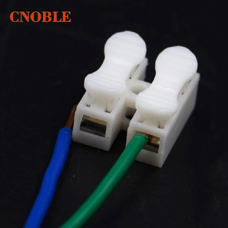 10pcs/lot 2p CH 2 Wire Quick Connector Splice With No Welding No Screws