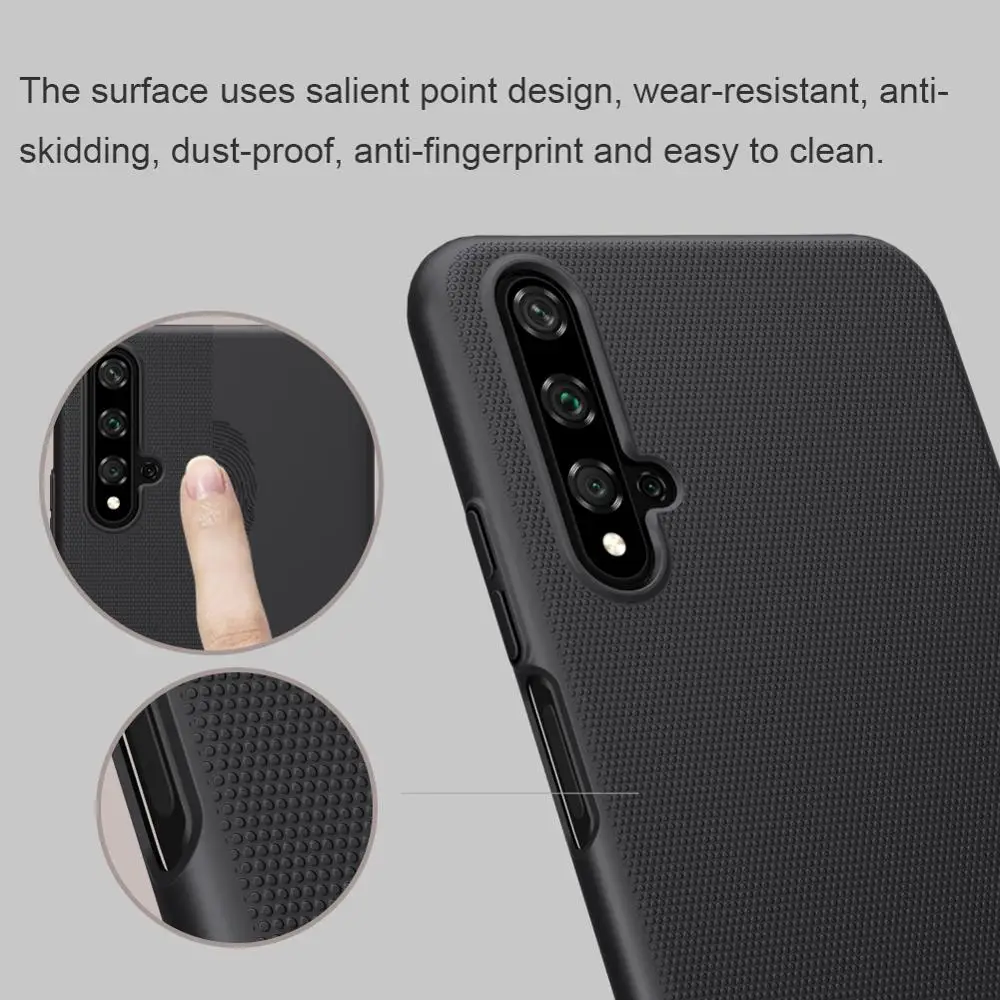 10 шт./лот NILLKIN Супер Матовый щит Матовый ПК Жесткий Чехол для huawei honor 20 чехол
