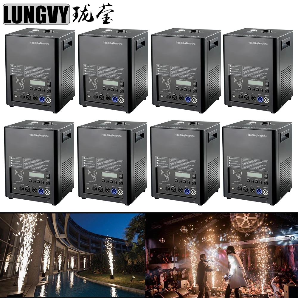 

Free Shipping 8pcs/Lot Cold Dmx Flame Sparkler Machine Fake Flames Imitation Disco Music Light Party Wedding Stage Ice Fountain