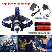 Светодиодный фар 2000lm T6/L2 светодиодный увеличитель пары Головной фонарь настраиваемый налобный фонарь дополнительные аксессуары 18650 Батарея передний свет