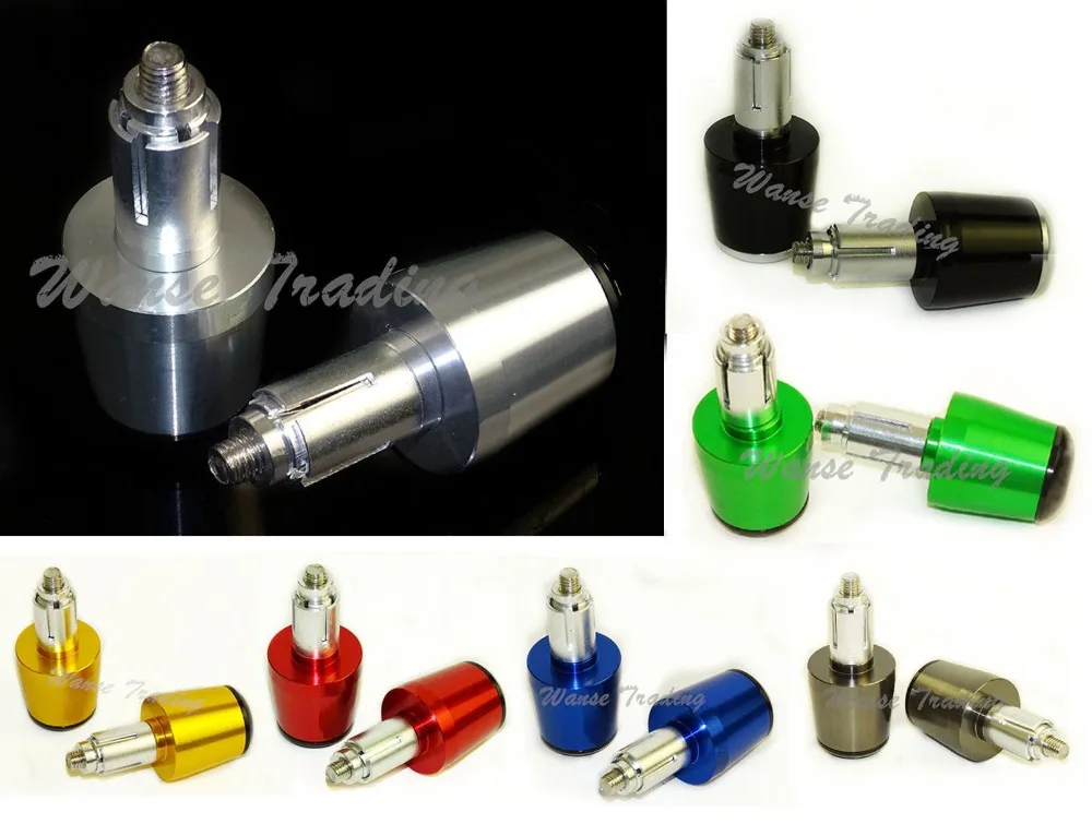 

Motorcycle CNC Aluminum Universal 7/8" 22mm Racing Handlebars Grip Handle Bar Ends Weights Cap Sliders Conical