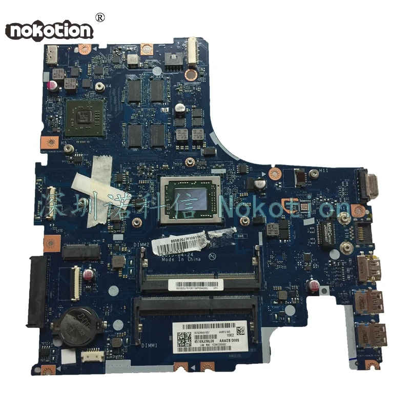

NOKOTION AAWZA ZB LA-C285P Laptop Motherboard For Lenovo Ideapad 500-15ACZ 15.6 AMD A10-8700P Mainboard