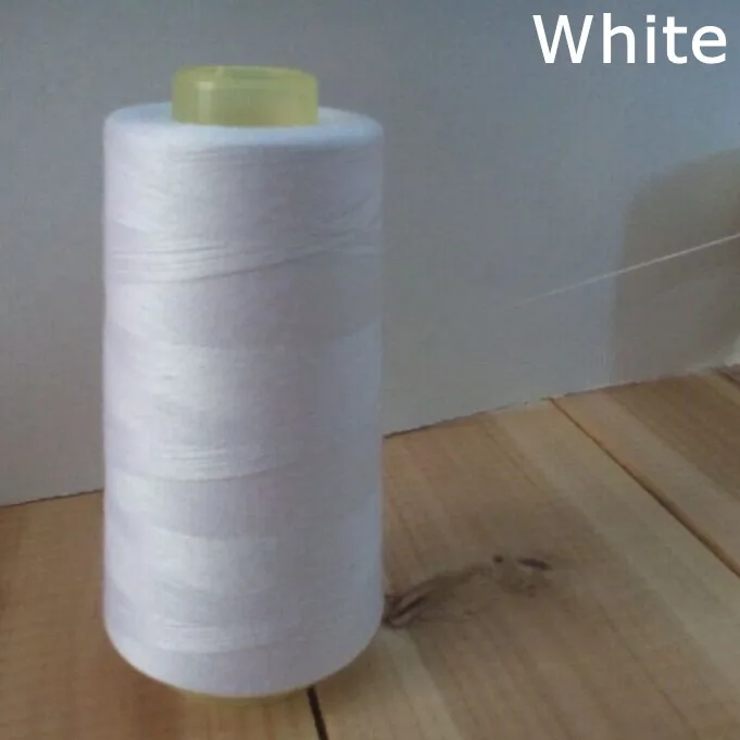 

3000 Yards 40s/2 Polyester Durable garment white sewing machine threads shirt yarns