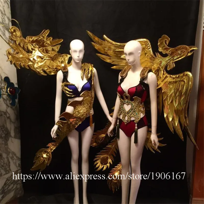 

Fashion Secret Model Catwalk Clothing Chinese Dragon Phoenix Model Stage Wears Singer Ballroom Dance Clothes Sexy Lady Dress