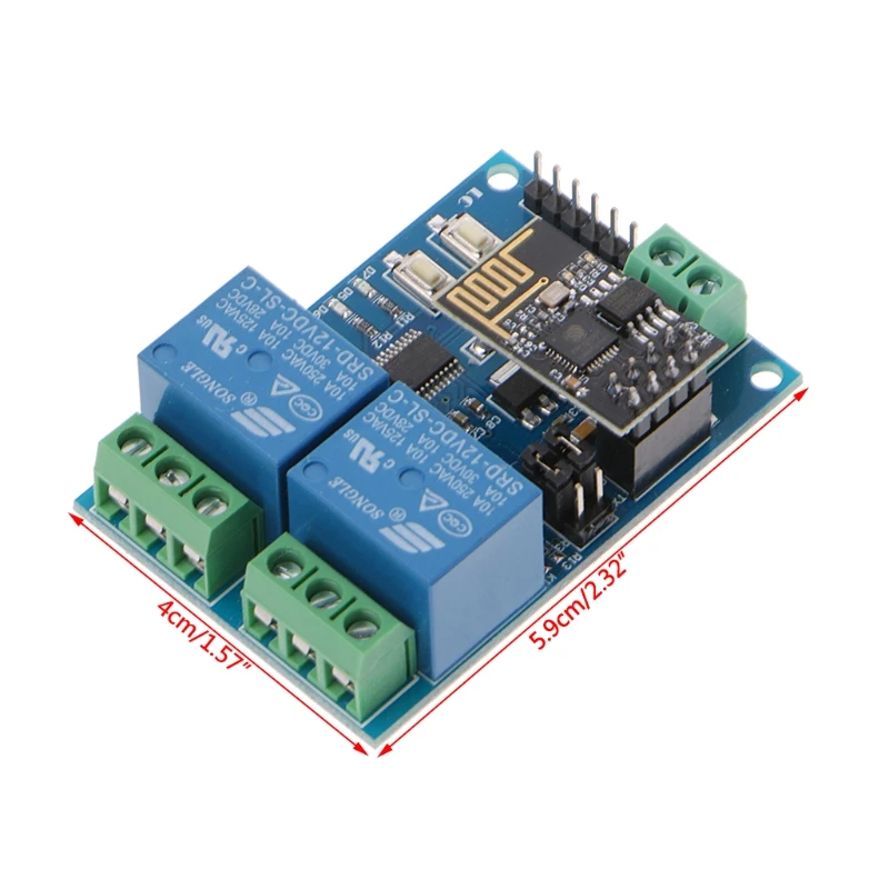 WI FI триггерный релейный модуль ESP8266 IOT приложение контроллер 2 х канальный