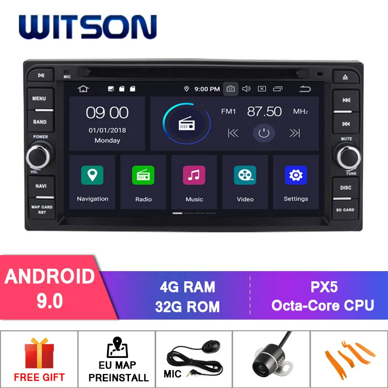 PX5 8 Core 4GB RAM WITSON Android 9,0 Восьмиядерный(восемь ядер) Автомобильный Dvd gps плеер для TOYOTA COROLLA 2000-2006 4 Гб ram 32 ГБ rom ips сенсорный экран - Цвет: PX5 8 Core 4GB RAM