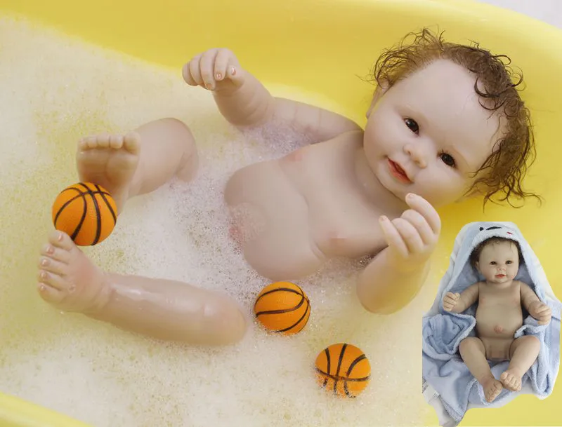 

20" Boys Silicone Lifelike Doll Full Body Vinyl Reborn Dolls Allowed Washing Baby for teach mother maternity nurse study