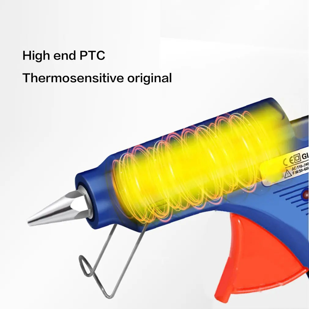 100 Вт Многофункциональный высокотемпературный нагреватель расплавленный термоклеевой пистолет алюминиевый рот Тепловая пушка Электрический инструмент температуры тепла