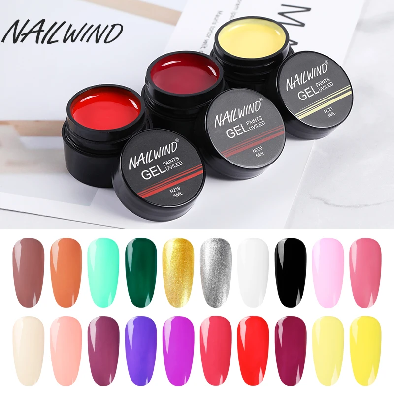 Маникюрный Гель лак NAILWIND 24 цвета Полупостоянный УФ праймер|Гель для ногтей| |