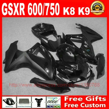 

Fairing kit for SUZUKI GSX-R600 GSX-R750 2008 2009 2010 all black bodywork fairings set K8 08 09 10 GSX R 600 750 BM58